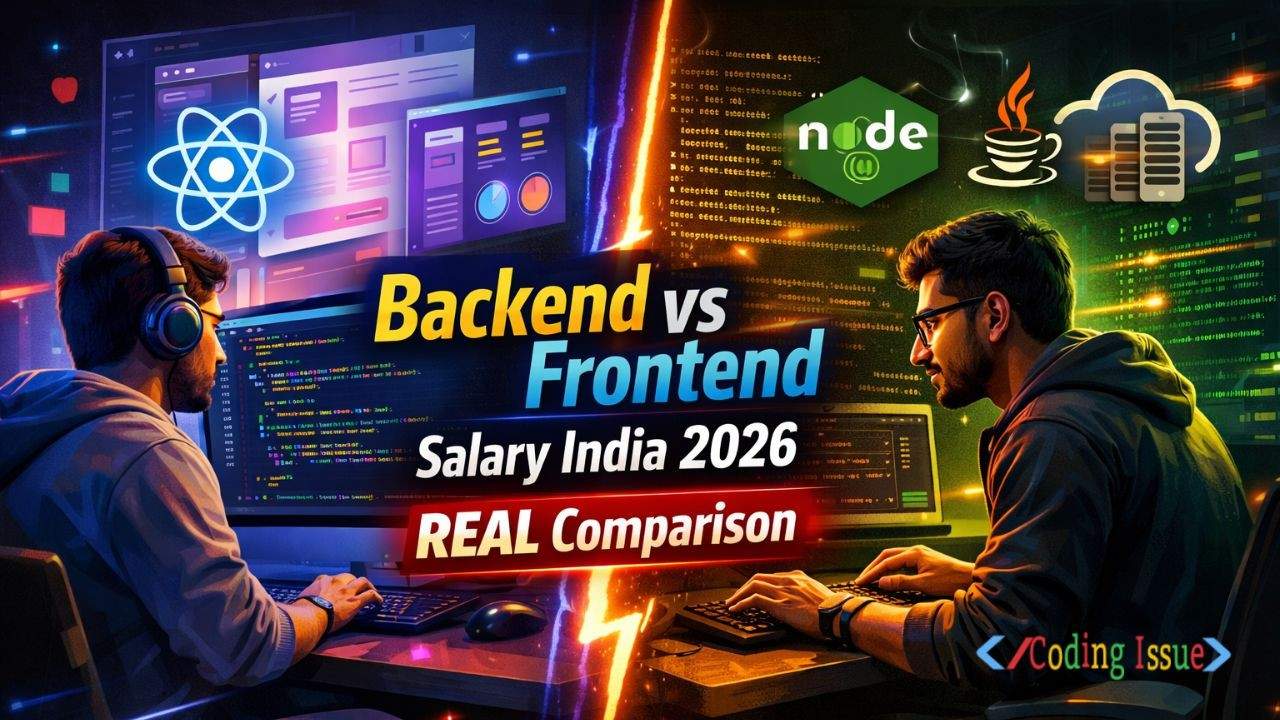 Backend vs frontend developer salary in India